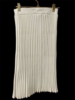 Falda punto Only Talla única beige