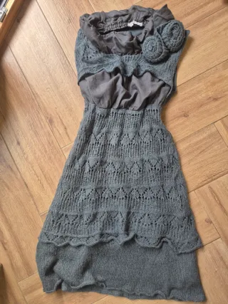 Abito grigio in maglia