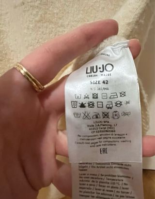 Vestito Liu Jo beige con pizzo nero