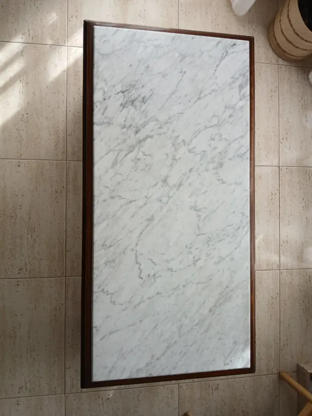 Mesa de centro madera y mármol