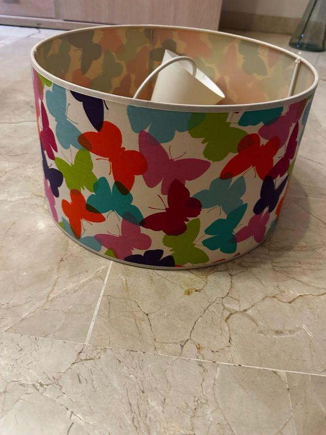 Pantalla lámpara infantil mariposas