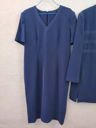 Conjunto Vestido y Chaqueta Azul