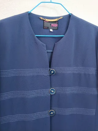 Conjunto Vestido y Chaqueta Azul