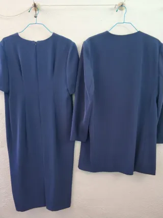 Conjunto Vestido y Chaqueta Azul