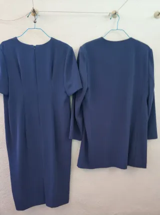 Conjunto Vestido y Chaqueta Azul