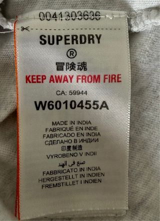 Camiseta Superdry Gris Jaspeado claro