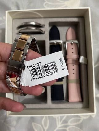 Reloj Michael Kors Plata y Rosa con Brazaletes
