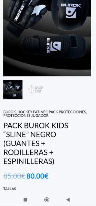Protecciones Hockey Patines BUROK
