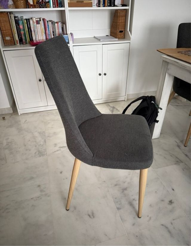 Sillas salón de tela y maderaMUY CÓMODAS NUEVAS