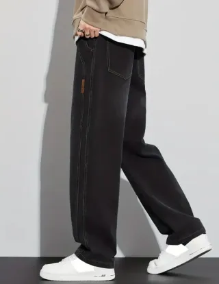 Pantalón Vaquero Ancho Hombre –  Oscuro.