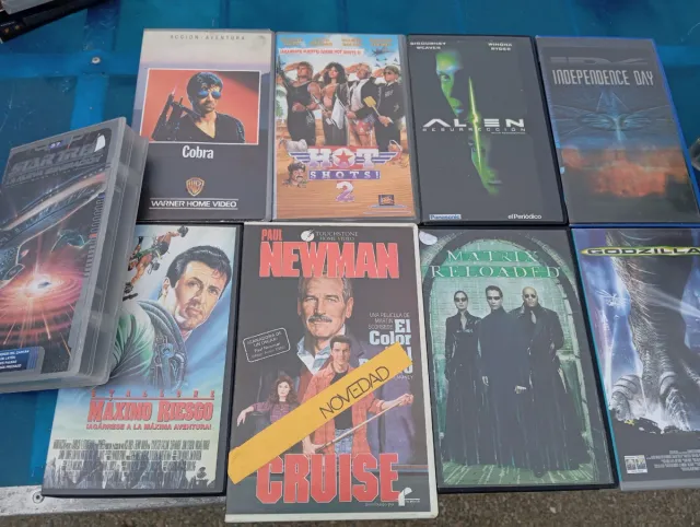 Lote 9 Películas VHS: Cobra, Alien, Matrix, Godzil