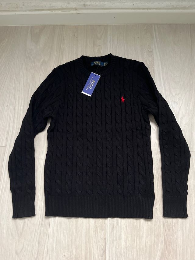 Jersey Polo Ralph Lauren Negro Cable Knit