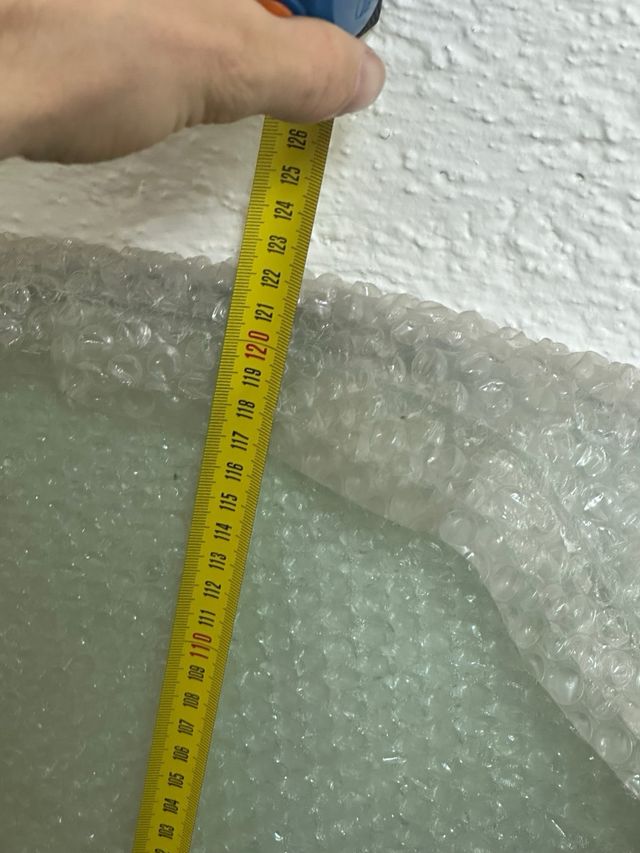 Mesa auxiliar mármol y cristal