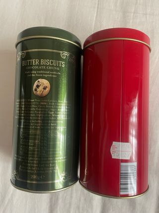 2 Latas Cilíndricas Harrods y F&M