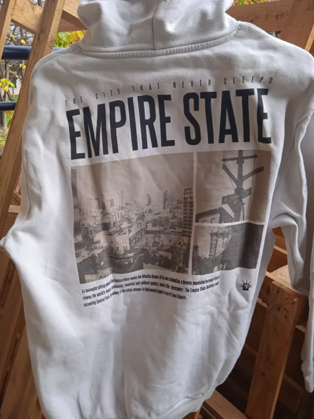 Sudadera Empire State Blanca H&M
