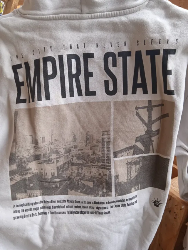 Sudadera Empire State Blanca H&M