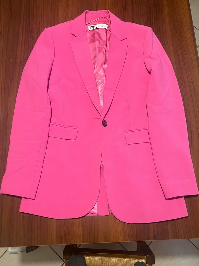 Blazer Zara Rosa Acceso Taglia M