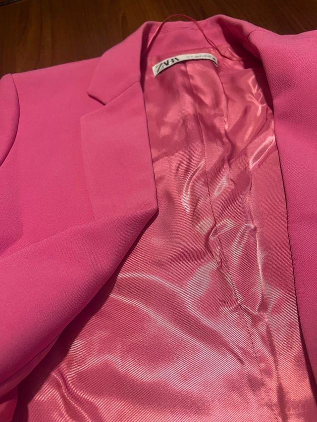 Blazer Zara Rosa Acceso Taglia M
