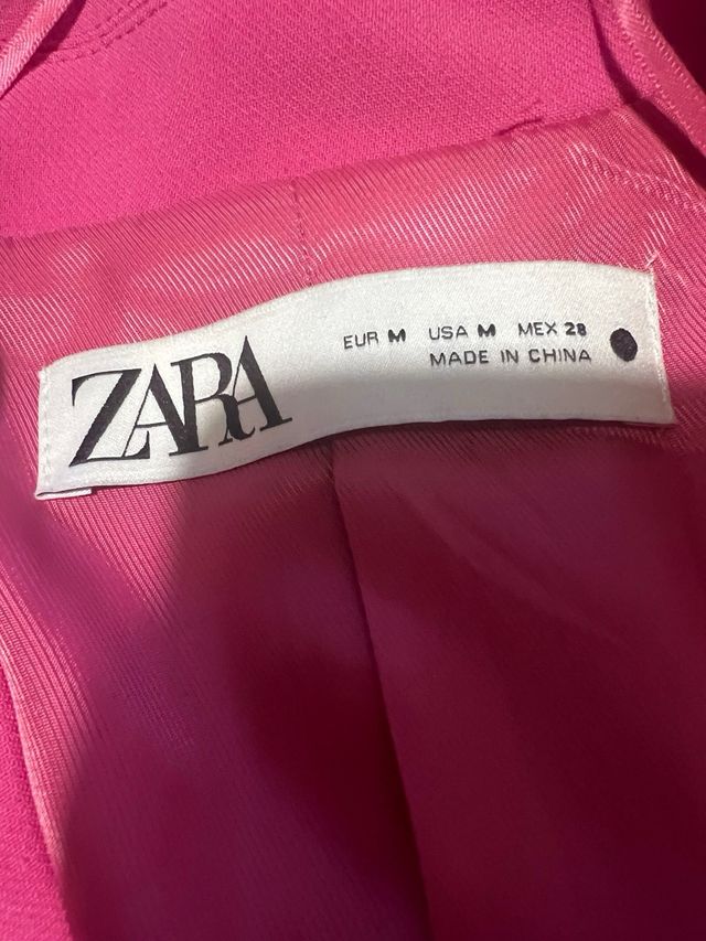 Blazer Zara Rosa Acceso Taglia M