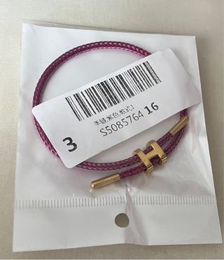Pulsera Hermés Lila y Dorada