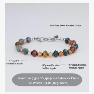 Pulsera piedras naturales unisex