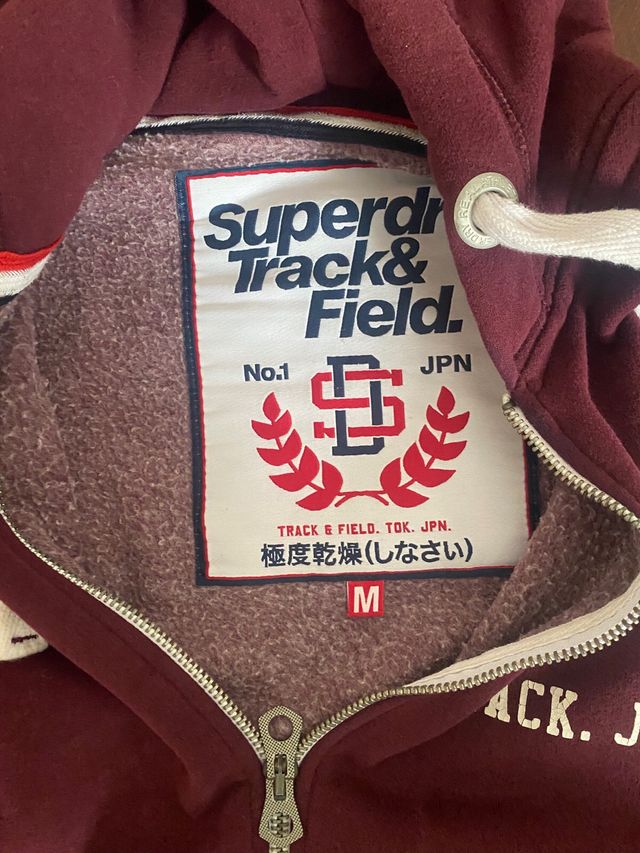 Sudadera Superdry Athletics Track JPN color burdeo