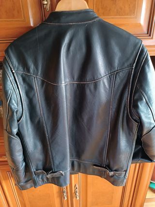 Chaqueta Cuero Easy Wear Negra Talla 48