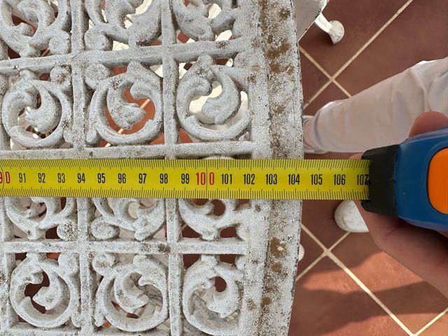 Mesas y sillas de jardín metal blanco