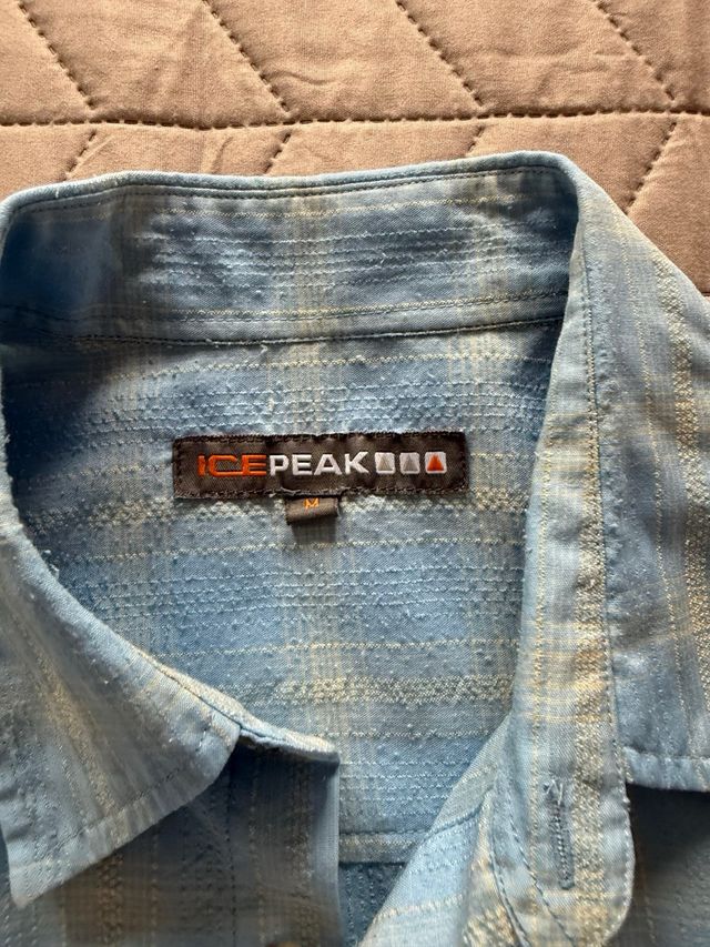 Camisa manga corta hombre azul