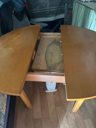 Mesa redonda madera extensible 110cm