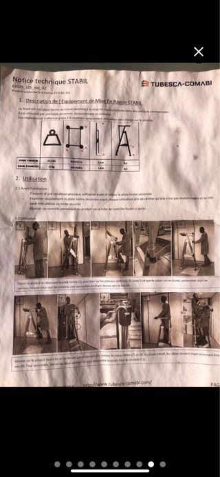 Escalera aluminio con plataforma