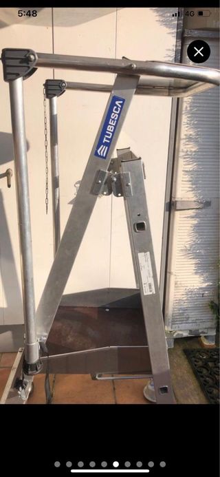 Escalera aluminio con plataforma