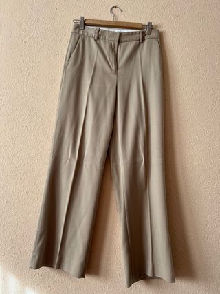 Pantalón de traje Zara lana beige