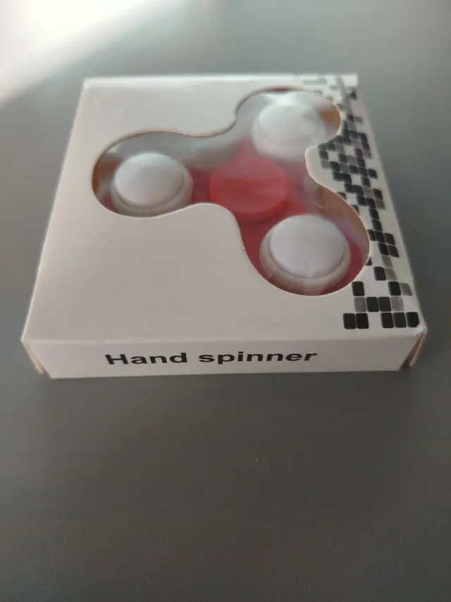 Fidget spinner rojo con luces