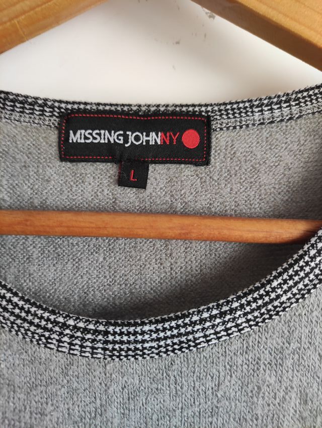 Jersey MISSING JOHN gris talla L
