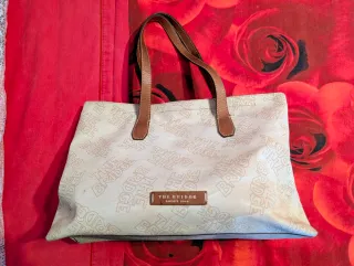Borsa a spalla The Bridge beige/marrone