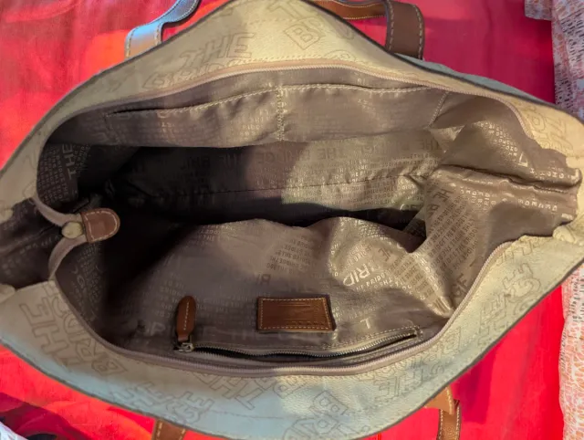 Borsa a spalla The Bridge beige/marrone