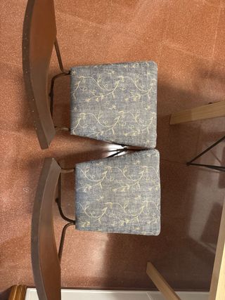 Silla de comedor con asiento de tela hechas a mano