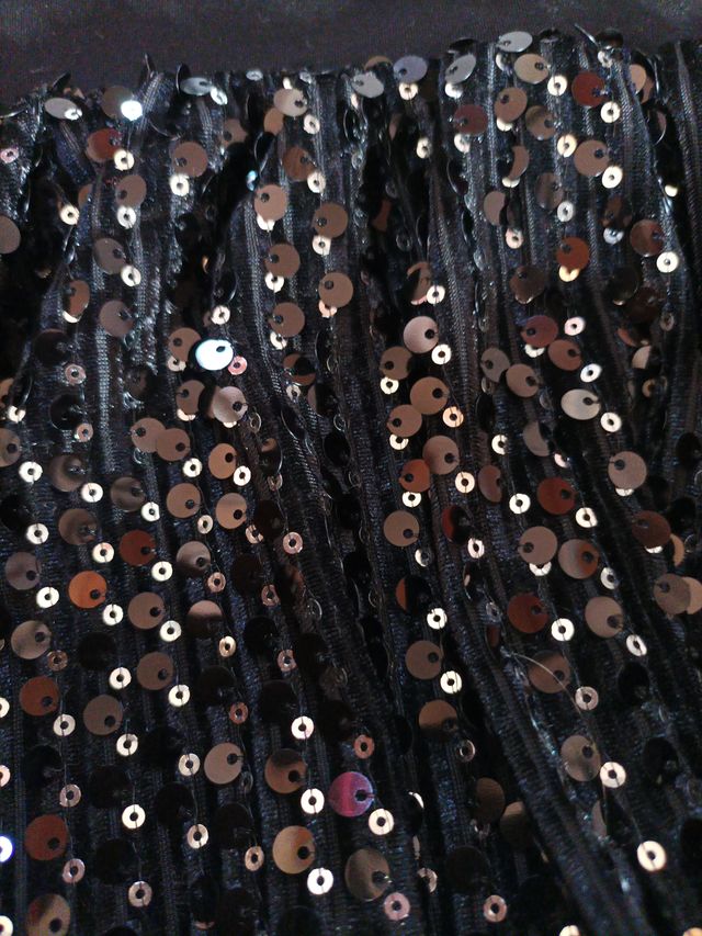 Falda negra lentejuelas