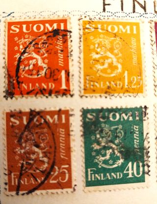 9 Francobolli Finlandia