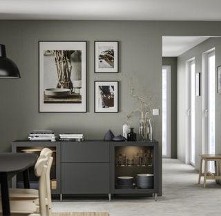 Aparador Ikea Bestå Lappviken/Sindvik Gris Oscuro