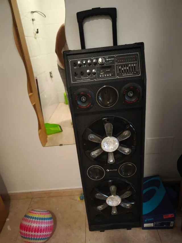 Altavoz Euna Negro con Ruedas