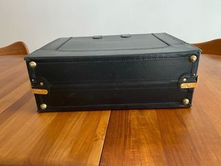 Maletín Franzen piel negro vintage 24h