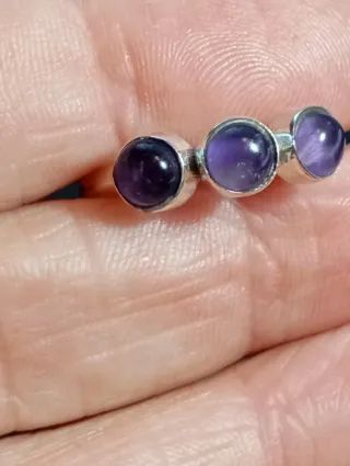 Anillo Plata Ley Amatista Morada