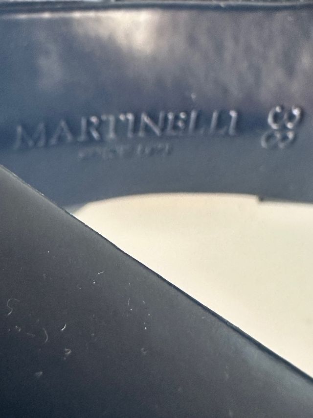 Sandalias tacón Martinelli azul y dorado