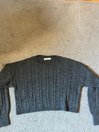 Jersey Brownie gris trenzado talla única