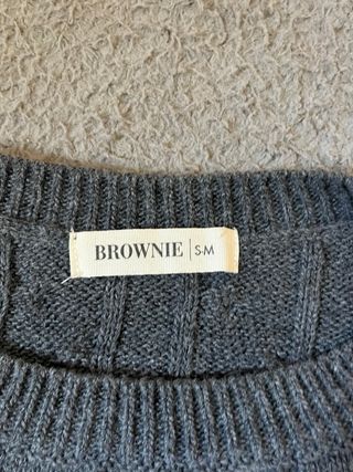 Jersey Brownie gris trenzado talla única
