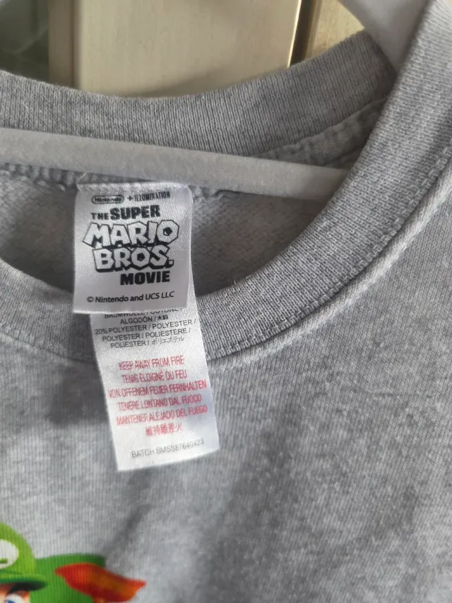 Sudadera Mario Bros Talla 140 -10 anos