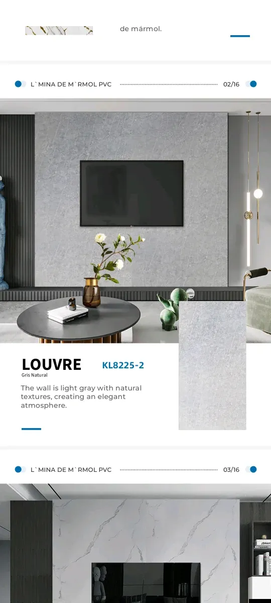 Lámina de mármol PVC