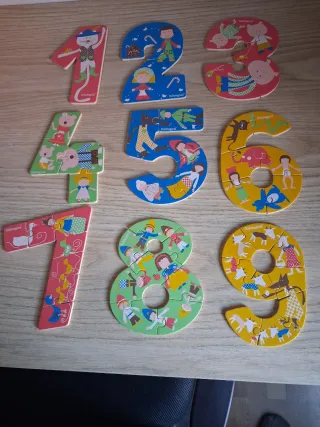 Juego educativo.Puzzles Números de Itsmagical